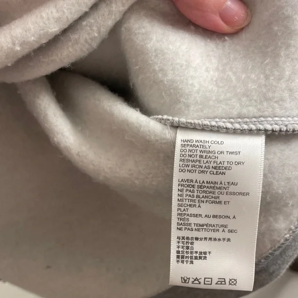 NWOT Urban Outfitters Oversized Grey Hoodie w/ Rhinestone Detailing Size XS - Picture 10 of 13